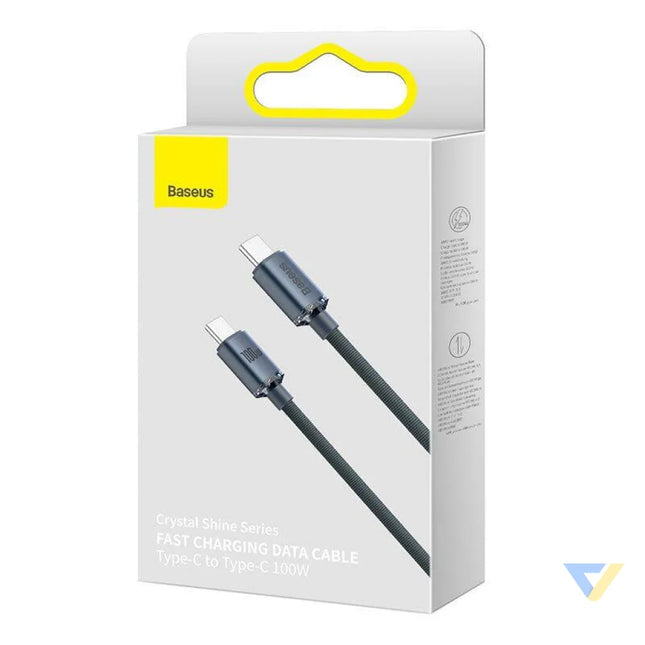 Baseus Crystal Shine cable USB C to USB C 100W 1.2m (black) USB C to USB C