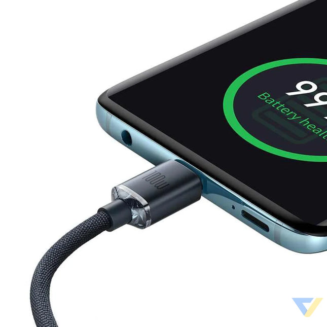 Baseus Crystal Shine cable USB C to USB C 100W 1.2m (black) USB C to USB C