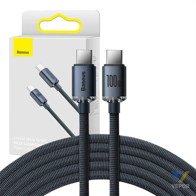 Baseus Crystal Shine cable USB C to USB C 100W 1.2m (black) USB C to USB C