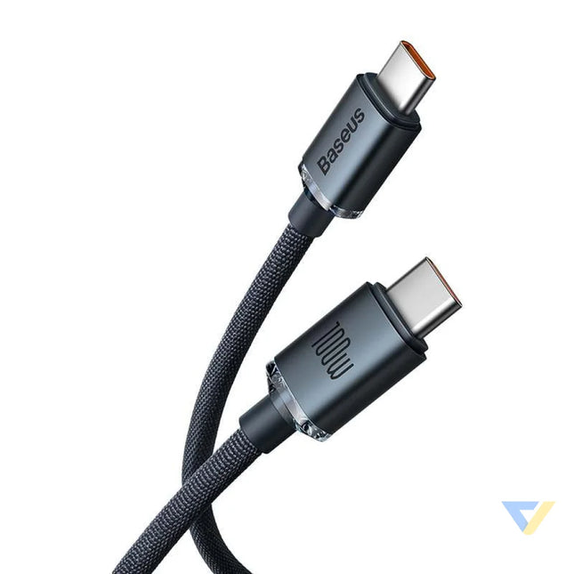 Baseus Crystal Shine cable USB C to USB C 100W 1.2m (black) USB C to USB C