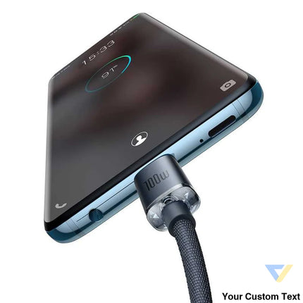 Baseus Crystal Shine cable USB C to USB C 100W 1.2m (black) USB C to USB C