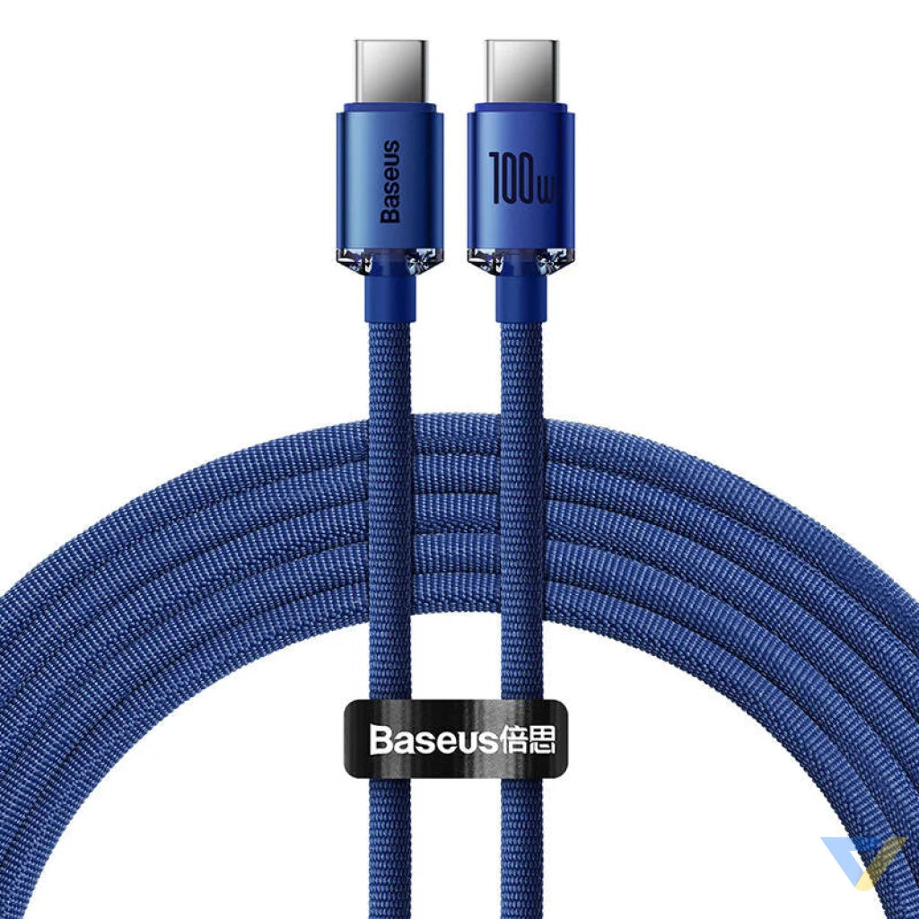 Baseus Crystal Shine cable USB C to USB C 100W 1.2m (blue) USB C to USB C