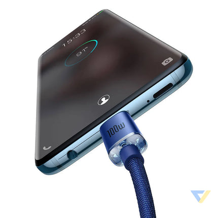 Baseus Crystal Shine cable USB C to USB C 100W 1.2m (blue) USB C to USB C