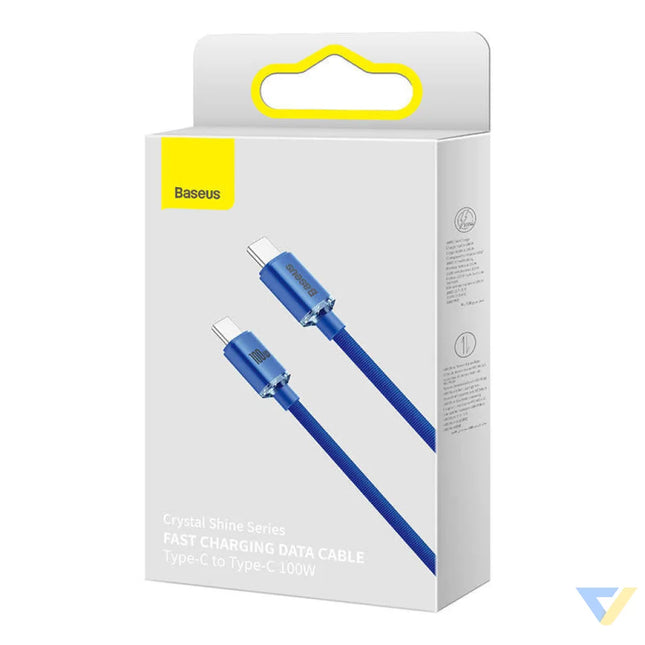 Baseus Crystal Shine cable USB C to USB C 100W 1.2m (blue) USB C to USB C