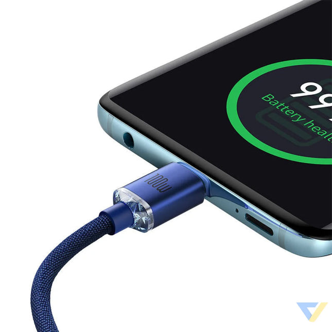 Baseus Crystal Shine cable USB C to USB C 100W 1.2m (blue) USB C to USB C
