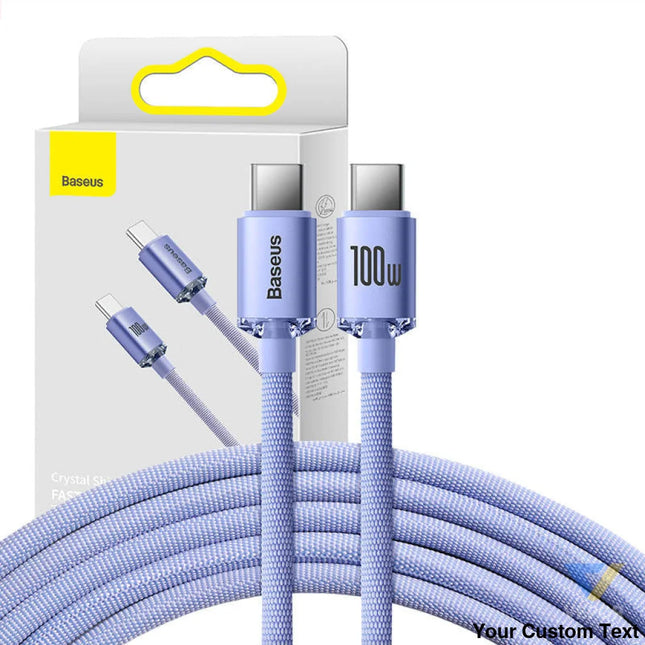 Baseus Crystal Shine cable USB C to USB C 100W 1.2m (purple) USB C to USB C