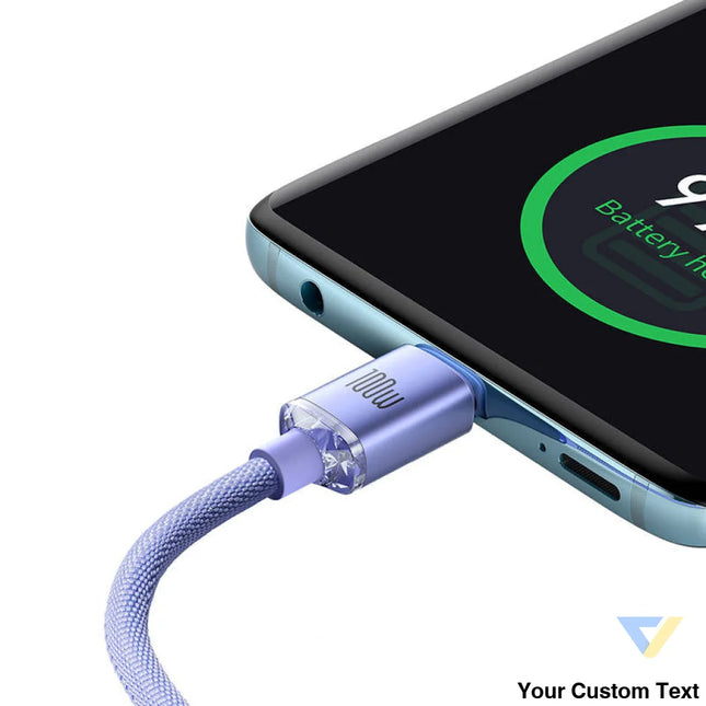 Baseus Crystal Shine cable USB C to USB C 100W 1.2m (purple) USB C to USB C