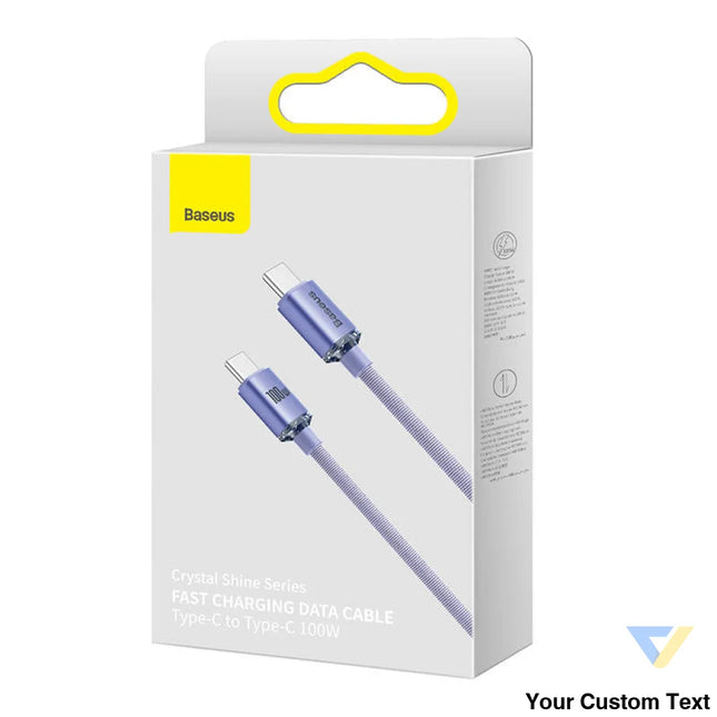 Baseus Crystal Shine cable USB C to USB C 100W 1.2m (purple) USB C to USB C