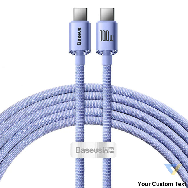 Baseus Crystal Shine cable USB C to USB C 100W 1.2m (purple) USB C to USB C