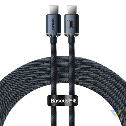 Baseus Crystal Shine cable USB C to USB C 100W 2m (black) USB C to USB C