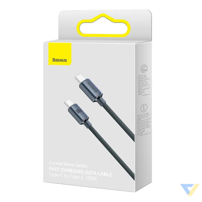 Baseus Crystal Shine cable USB C to USB C 100W 2m (black) USB C to USB C