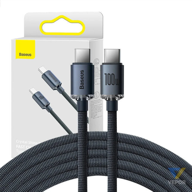 Baseus Crystal Shine cable USB C to USB C 100W 2m (black) USB C to USB C
