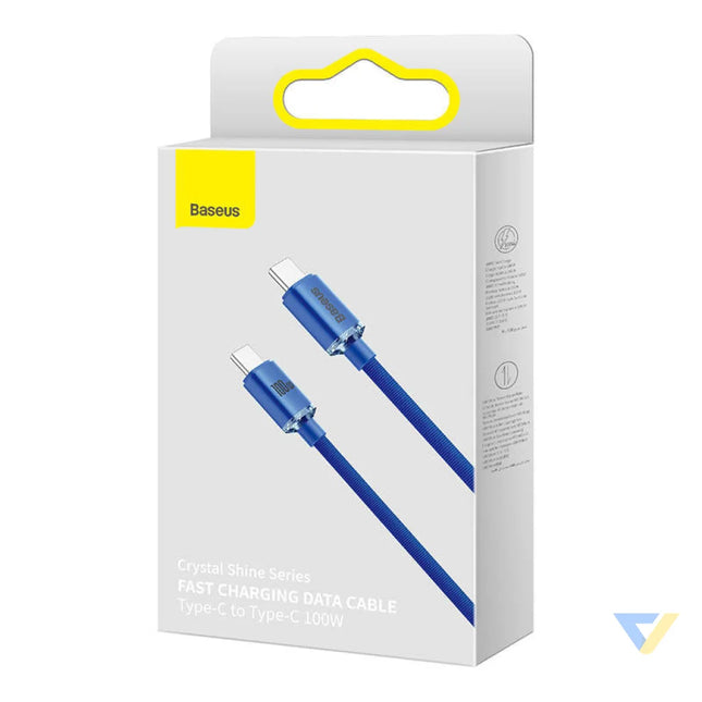 Baseus Crystal Shine cable USB C to USB C 100W 2m (blue) USB C to USB C