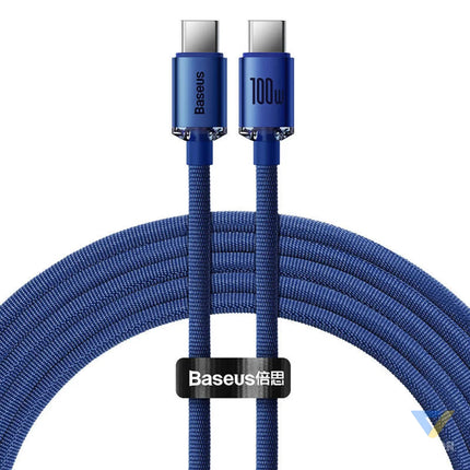 Baseus Crystal Shine cable USB C to USB C 100W 2m (blue) USB C to USB C