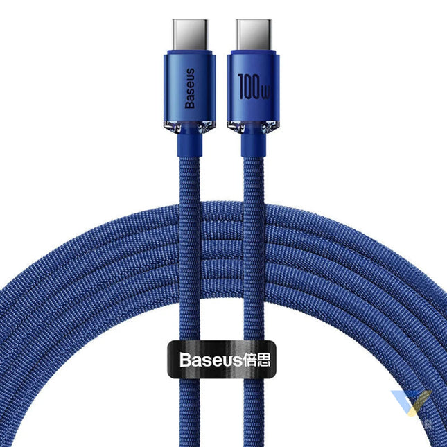 Baseus Crystal Shine cable USB C to USB C 100W 2m (blue) USB C to USB C