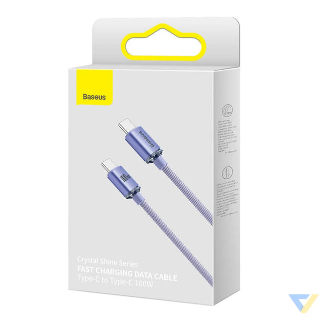 Baseus Crystal Shine cable USB C to USB C 100W 2m (purple) USB C to USB C