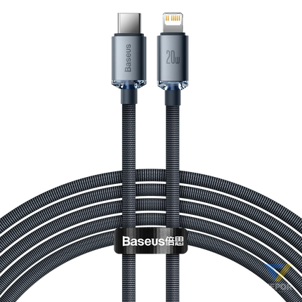 Baseus Crystal Shine cable USB C to Lightning 20W PD 2m (black) USB C to Lightning