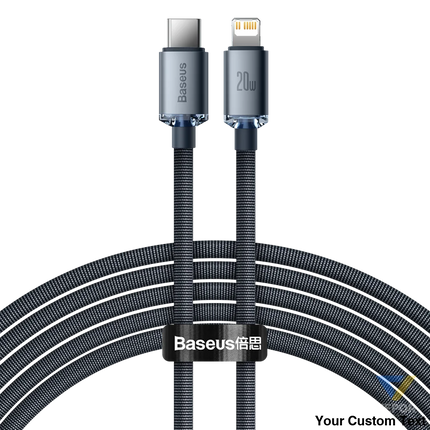 Baseus Crystal Shine cable USB C to Lightning 20W PD 2m (black) USB C to Lightning