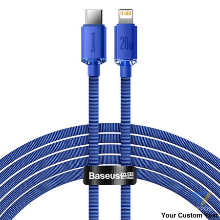 Baseus Crystal Shine cable USB C to Lightning 20W PD 2m (blue) USB C to Lightning