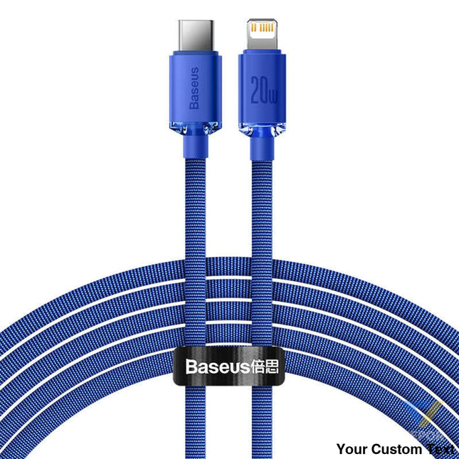 Baseus Crystal Shine cable USB C to Lightning 20W PD 2m (blue) USB C to Lightning