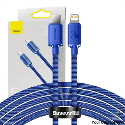 Baseus Crystal Shine cable USB C to Lightning 20W PD 2m (blue) USB C to Lightning