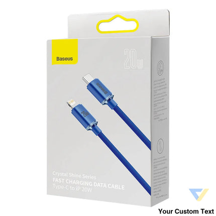 Baseus Crystal Shine cable USB C to Lightning 20W PD 2m (blue) USB C to Lightning