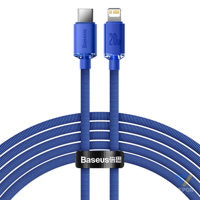 Baseus Crystal Shine cable USB C to Lightning 20W PD 2m (blue) USB C to Lightning