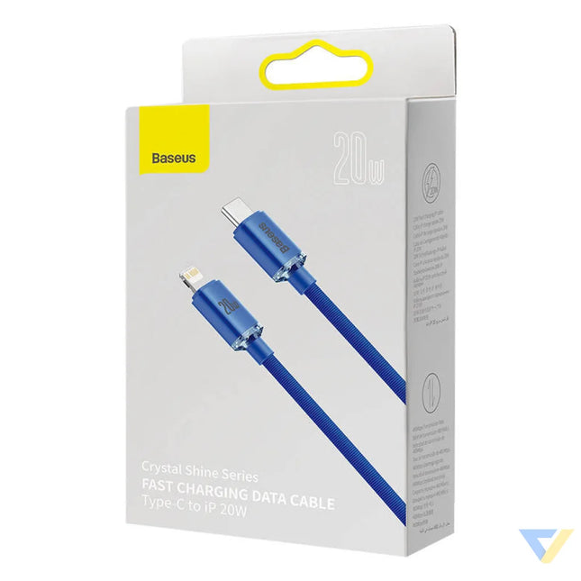 Baseus Crystal Shine cable USB C to Lightning 20W PD 2m (blue) USB C to Lightning