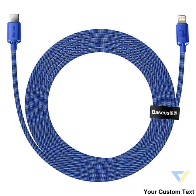 Baseus Crystal Shine cable USB C to Lightning 20W PD 2m (blue) USB C to Lightning