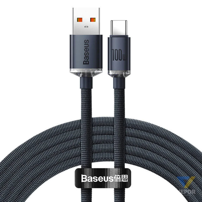 Baseus Crystal Shine cable USB to USB C 100W 1.2m (black) USB to USB C