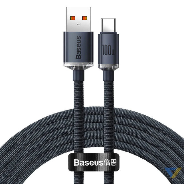 Baseus Crystal Shine cable USB to USB C 100W 1.2m (black) USB to USB C