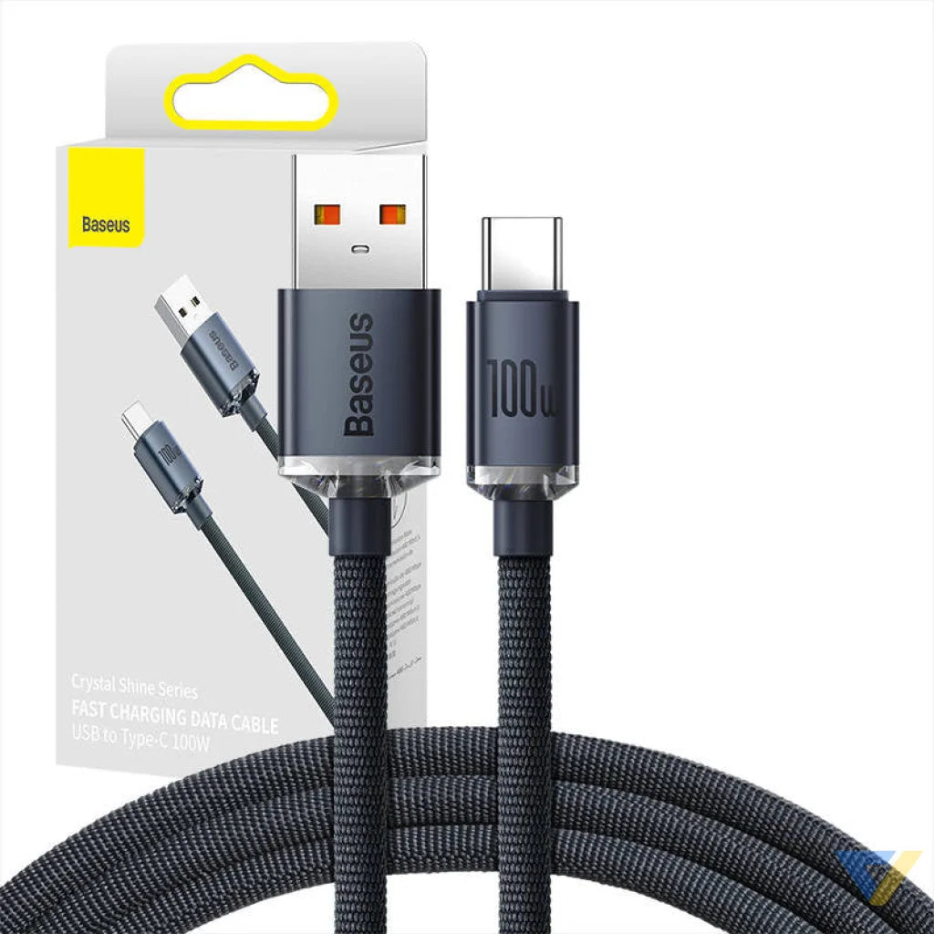 Baseus Crystal Shine cable USB to USB C 100W 1.2m (black) USB to USB C
