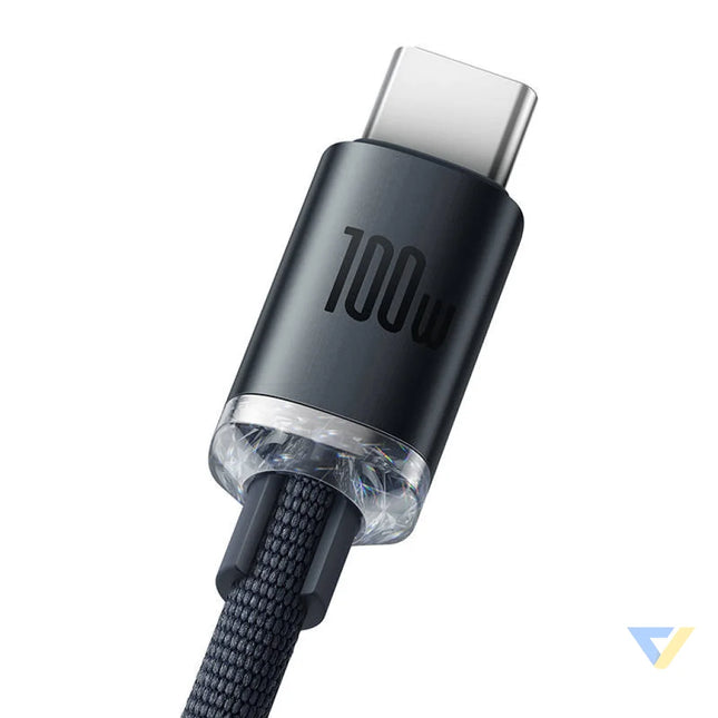 Baseus Crystal Shine cable USB to USB C 100W 1.2m (black) USB to USB C