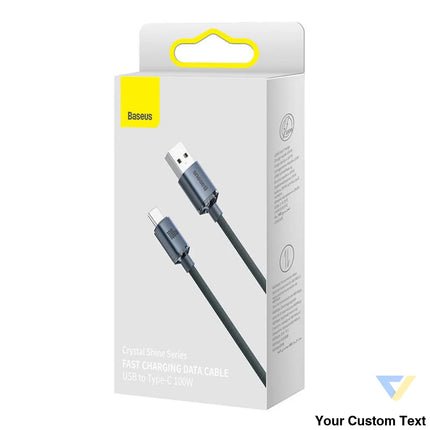 Baseus Crystal Shine cable USB to USB C 100W 1.2m (black) USB to USB C
