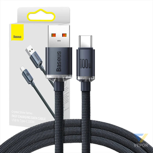 Baseus Crystal Shine cable USB to USB C 100W 1.2m (black) USB to USB C