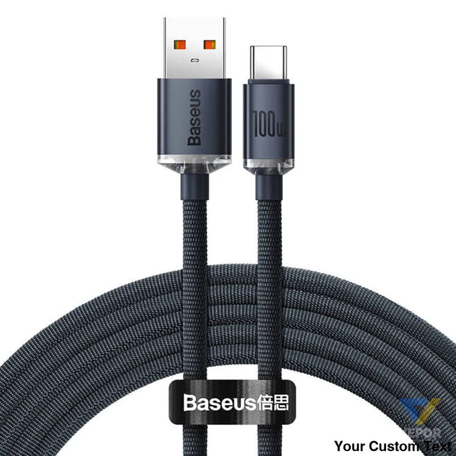 Baseus Crystal Shine cable USB to USB C 100W 1.2m (black) USB to USB C