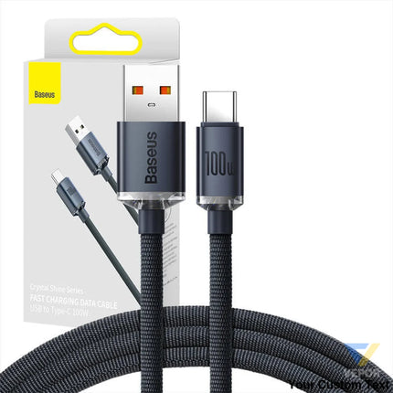 Baseus Crystal Shine cable USB to USB C 100W 1.2m (black) USB to USB C