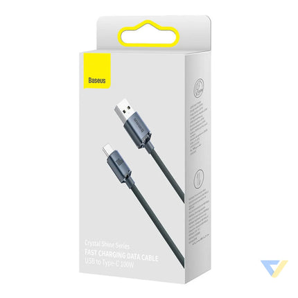 Baseus Crystal Shine cable USB to USB C 100W 1.2m (black) USB to USB C