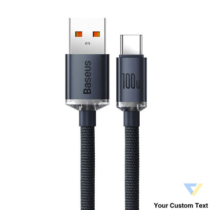 Baseus Crystal Shine cable USB to USB C 100W 2m (black) USB to USB C