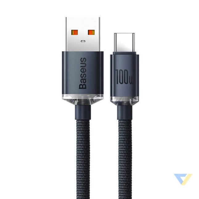 Baseus Crystal Shine cable USB to USB C 100W 2m (black) USB to USB C