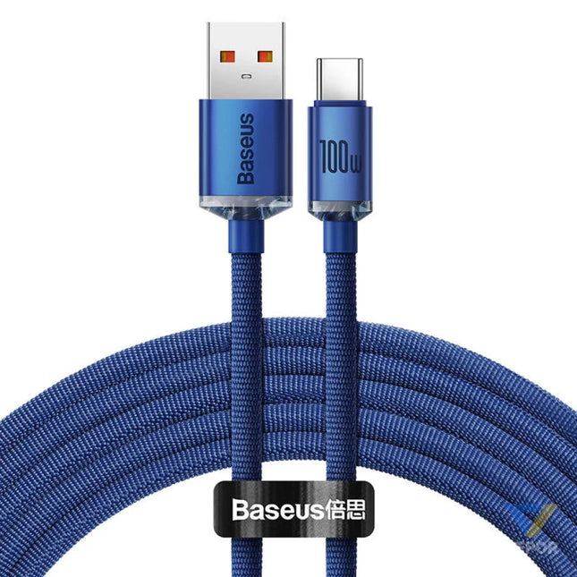 Baseus Crystal Shine cable USB to USB C 100W 2m (blue) USB to USB C
