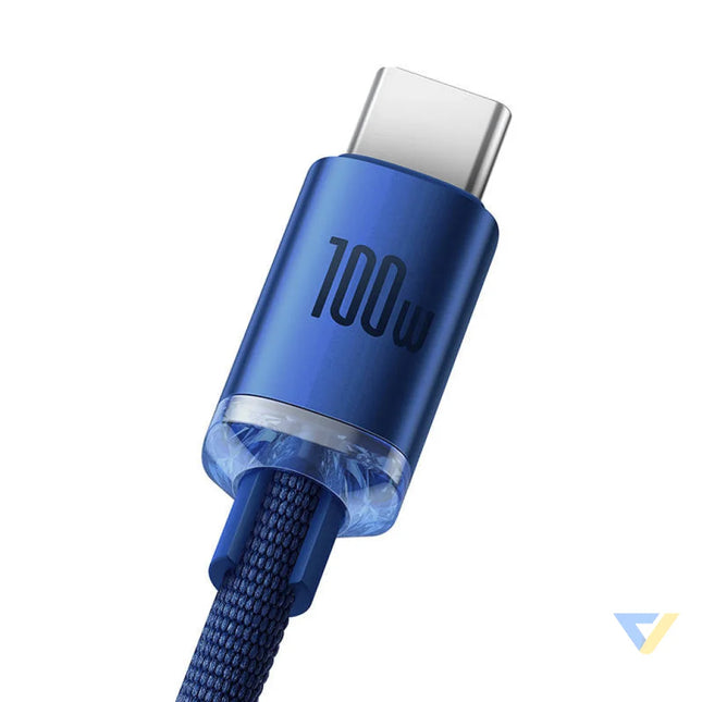 Baseus Crystal Shine cable USB to USB C 100W 2m (blue) USB to USB C