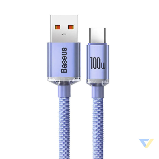 Baseus Crystal Shine cable USB to USB C 100W 2m (purple) USB to USB C