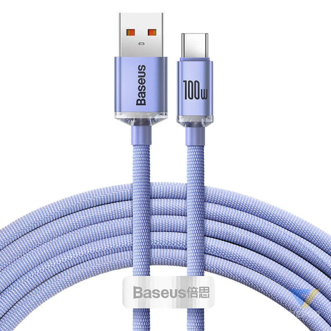 Baseus Crystal Shine cable USB to USB C 100W 2m (purple) USB to USB C