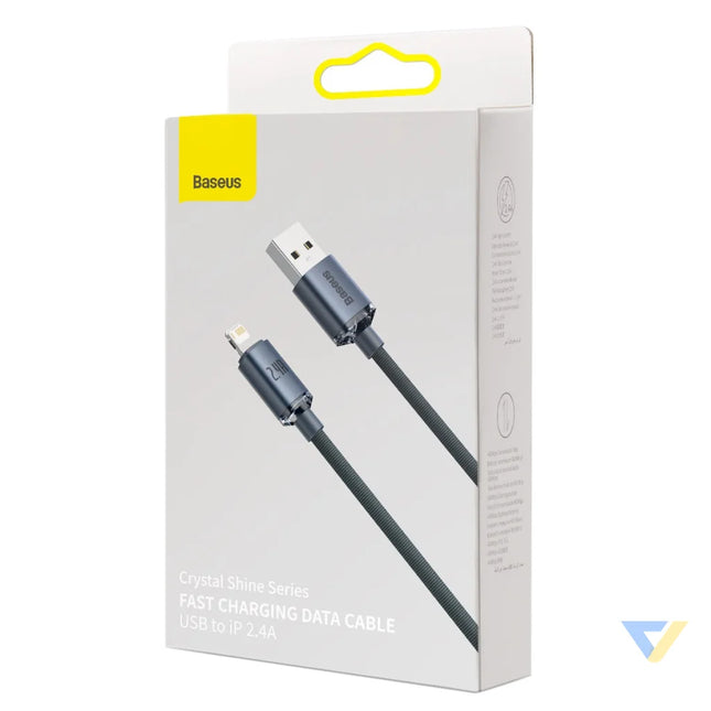 Baseus Crystal Shine cable USB to Lightning 2.4A 1.2m (black) USB to Lightning