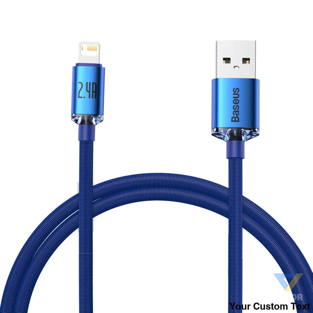 Baseus Crystal Shine cable USB to Lightning 2.4A 1.2m (blue) USB to Lightning