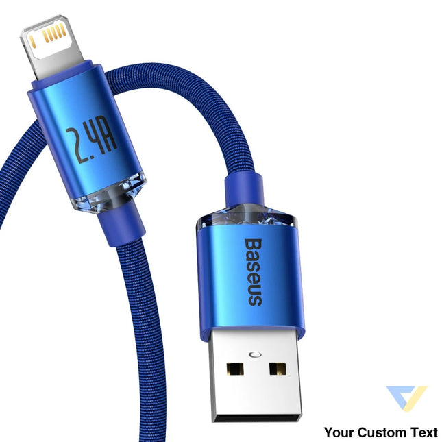 Baseus Crystal Shine cable USB to Lightning 2.4A 1.2m (blue) USB to Lightning