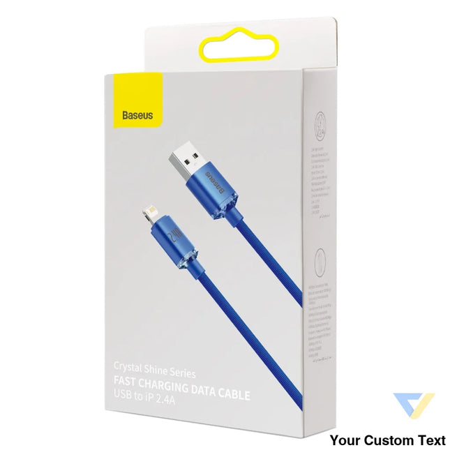 Baseus Crystal Shine cable USB to Lightning 2.4A 1.2m (blue) USB to Lightning