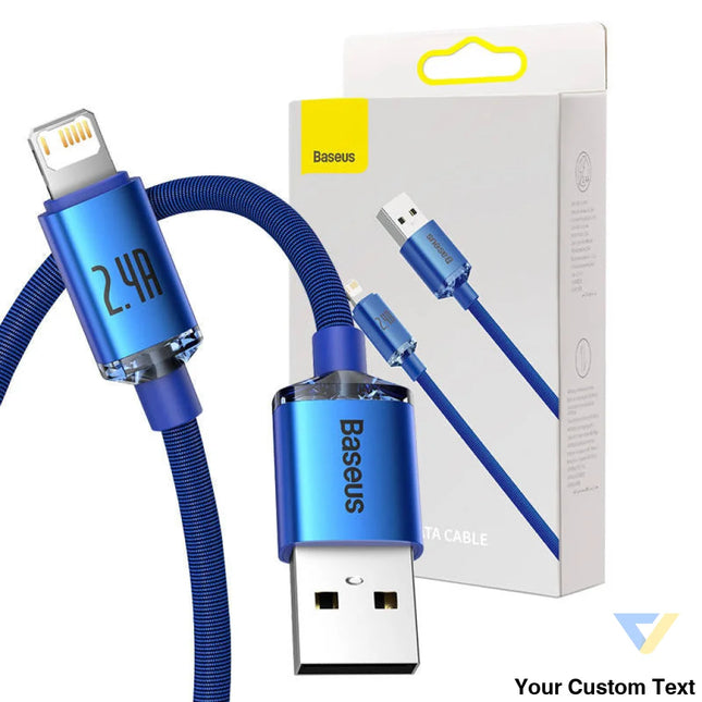 Baseus Crystal Shine cable USB to Lightning 2.4A 1.2m (blue) USB to Lightning