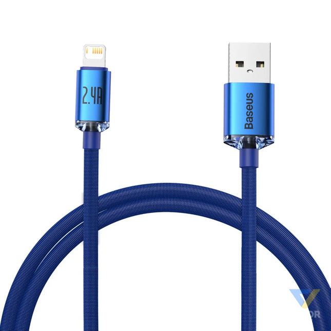 Baseus Crystal Shine cable USB to Lightning 2.4A 1.2m (blue) USB to Lightning